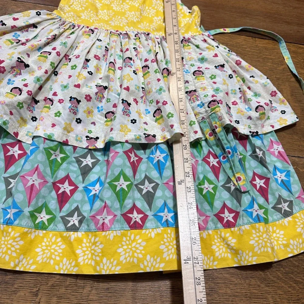 Jelly the Pug Colorful Sleeveless Sz 6x Dress Patterns tired ruffles. Q‎